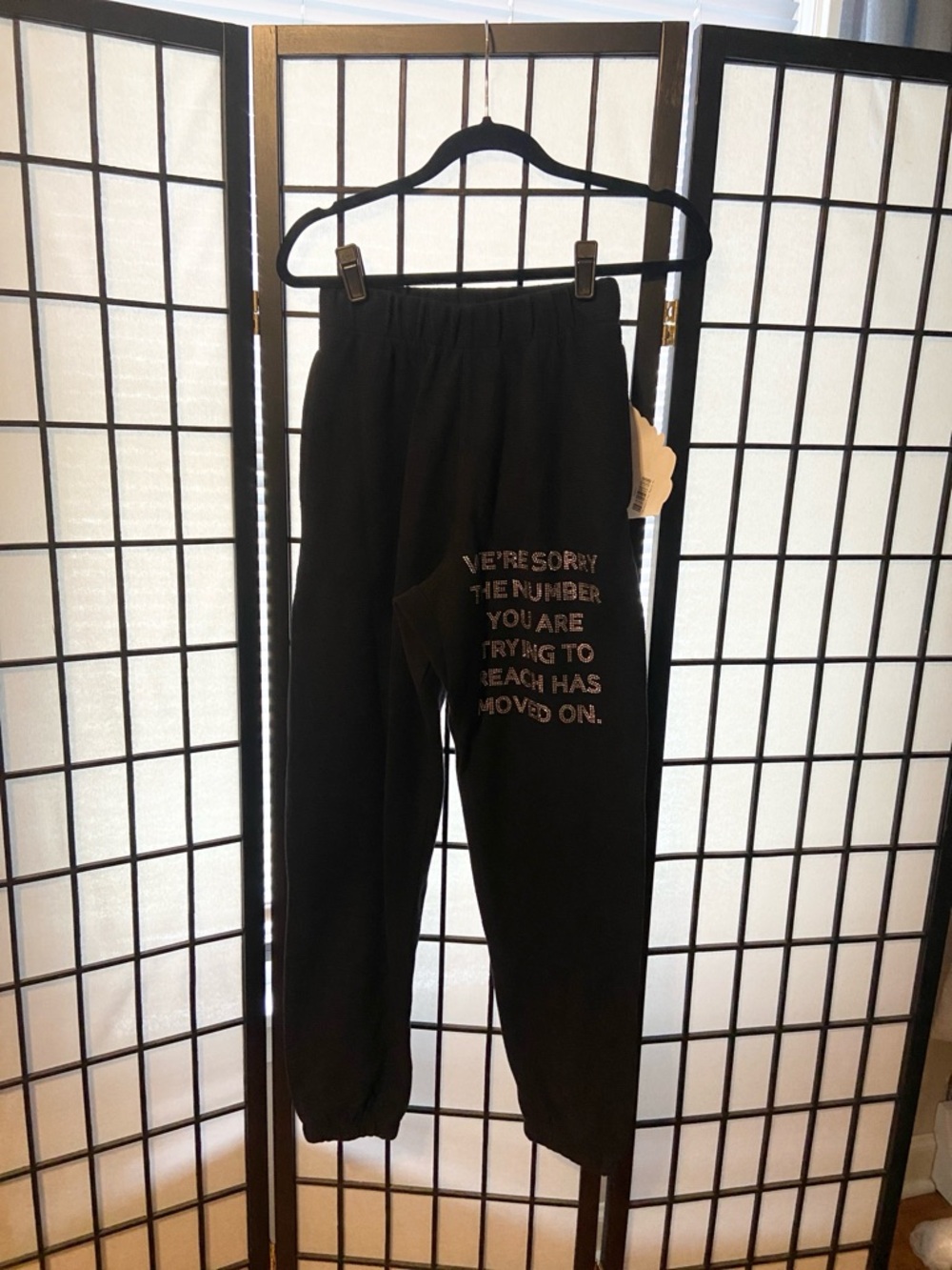 NWT Boys Lie Rhinestone Black 1-800 Mac Slim Sweatpants Remix - Picture 5 of 6